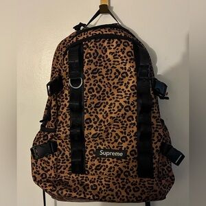 Supreme Cheetah Pattern Backpack